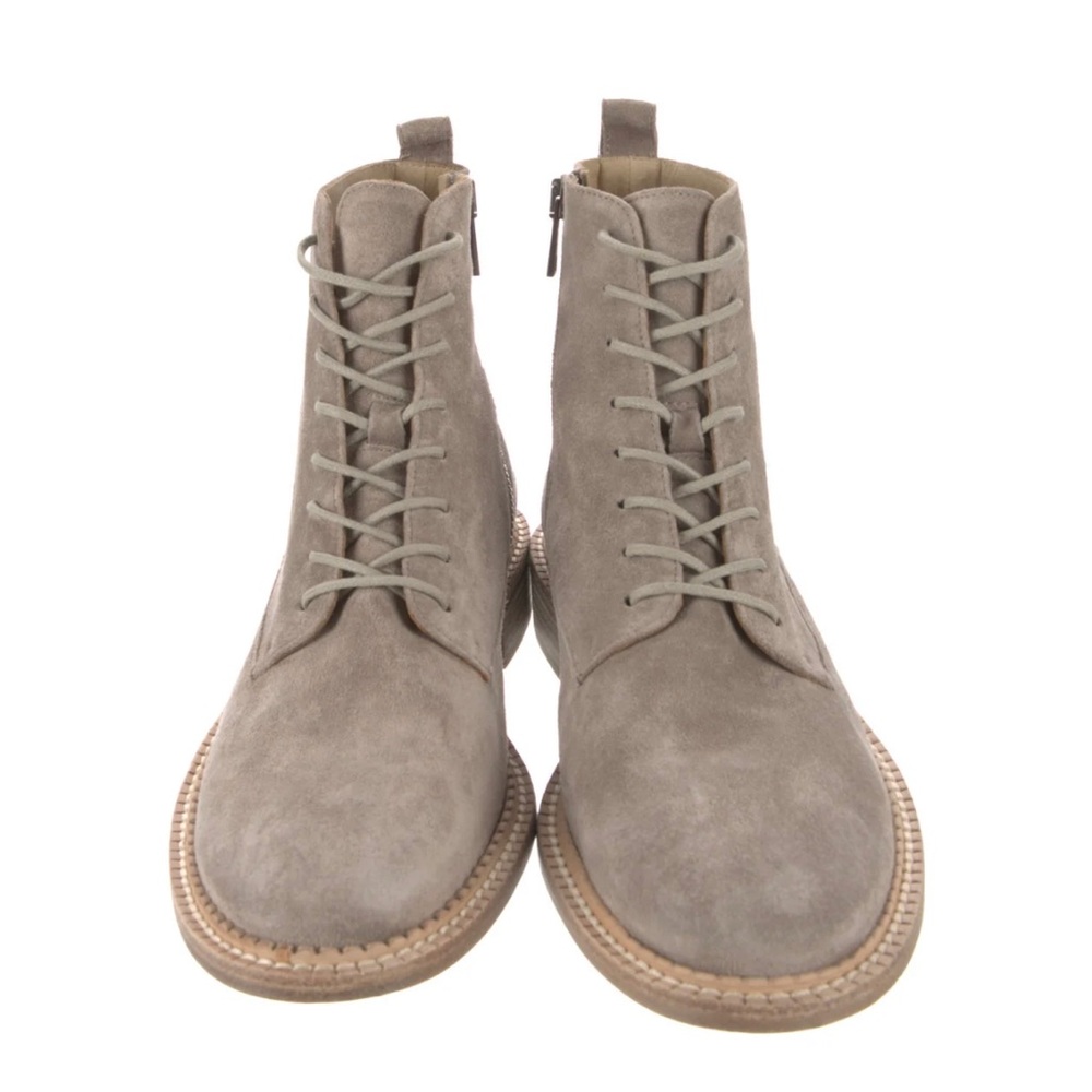 Vince suede desert boots with zipper.